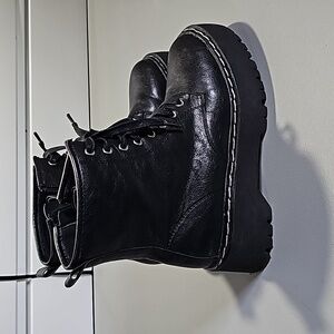 Black Leather Women's Boots